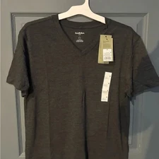 Goodfellow & Co Mens Grey V-Neck T-Shirt Size Medium Cotton Blend