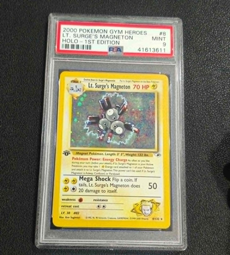 Lt. Surge's Magneton (1st Edition) graded PSA 9 for sale on eBay