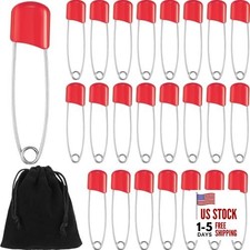 Pieces Diaper Pins Safety 2.2 Inch Plastic Head Cloth Diaper Nappy Pins 50 Red
