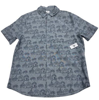 XL Disney World Parks 4 Parks Icon Button Down Shirt