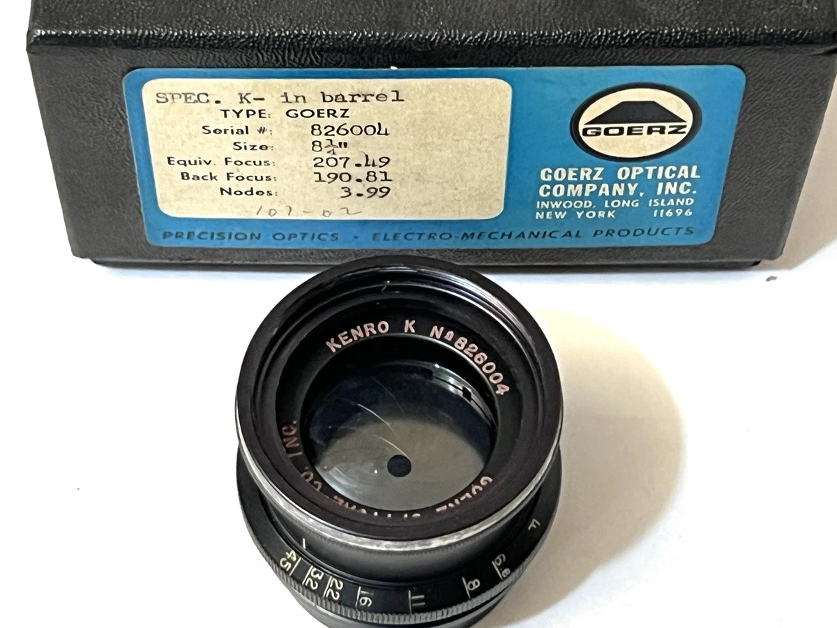 Goerz Camera Lenses f/6.8 Maximum Aperture for sale | eBay
