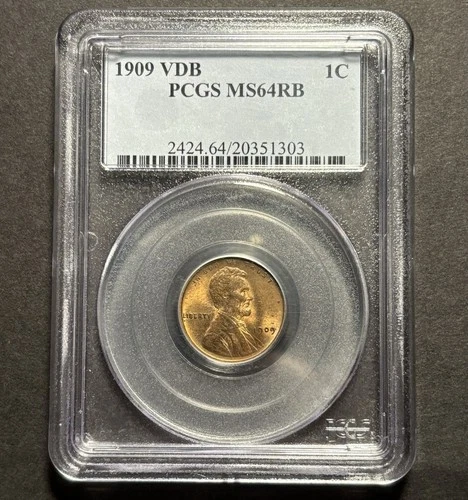 1909 VDB Lincoln Wheat Cent — PCGS MS64 RB 🔥