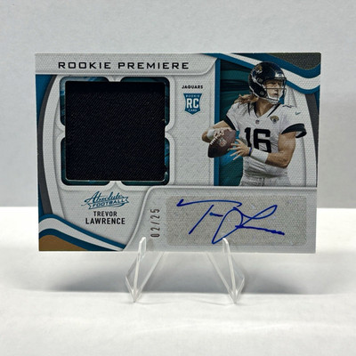 2021 Panini Absolute Trevor Lawrence RC Rookie Premiere Materials Auto /25 #201