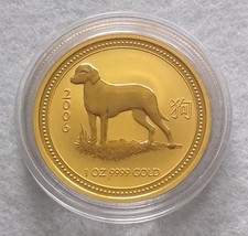 2006 Year of the Dog 🐕 1 Oz Gold Australia Lunar Series I Coin