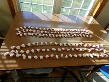 Garlands Set of 2 Crocheted popcorn and beads garlands  Handmade New