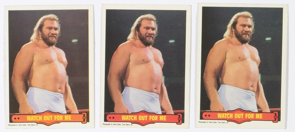 Big John Studd 1985-86 O-Pee-Chee WWF Series 2 Rookie Card #28 WWE RC Watch Out - Image 3 of 4