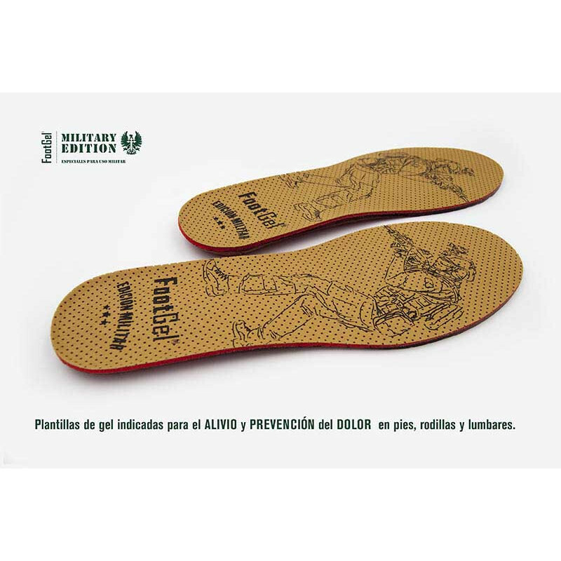 PLANTILLAS FOOTGEL PARA CALZADO MILITAR, EJERCITO, OUTDOOR, SENDERISMO