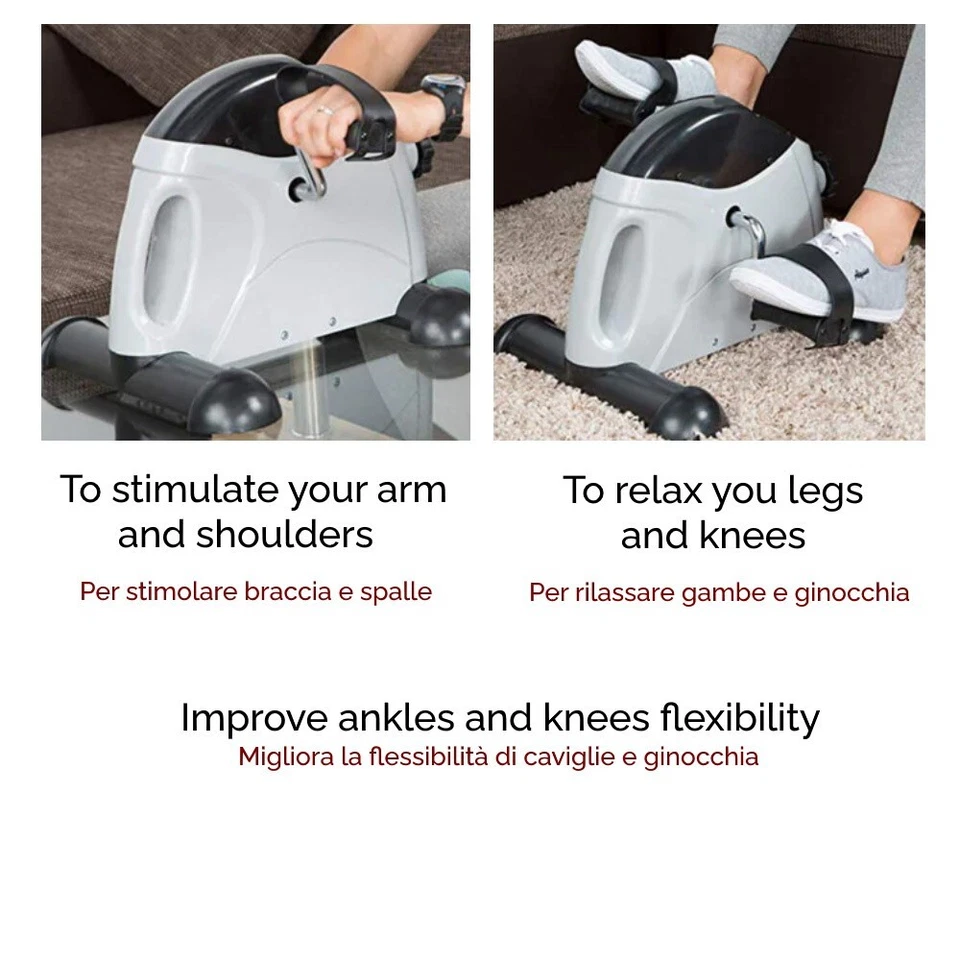 MEDPLUS Mini Cyclette De Table Réhabilitation Jambes Bras Pédalier Pliable - Photo 3/4