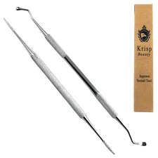 STAINLESS STEEL INGROWN TOENAIL LIFTER + NAIL FILE PEDICURE PODIATRY TOOLS 2 PC