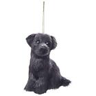Plush Black Labrador Retriever Dog Ornament New