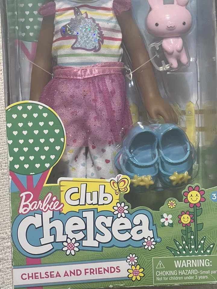 КУКЛА БАРБИ «КЛУБ ЧЕЛСИ и друзья» 14 дюймов афроамериканка новая в коробке - Изображение 3 из 4