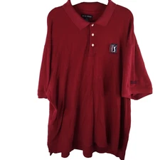 PGA Polo Professional Golfers Association Mens XXL Vintage Red SS USA
