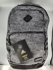 Adidas Classic 3S 4 Backpack, Jersey Onix Grey/Black with Laptop Storage New NWT