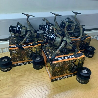 1 x LINEAEFFE COMMANDO 60 CAMO COLOUR CARP RUNNER FISHING REEL WITH 12LB LINE 8032895142949