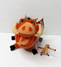 Disney Hasbro Pumbaa with Timon the Lion King Plush Vintage 2002