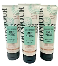 Bath & Body Works LOT 3 Emily In Paris Macaron Cloud Body Cream Lotion 8 oz Shea