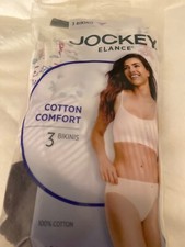 Jockey Women's Elance Cotton Comfort Bikinis - 3 pack, Size 5/Small