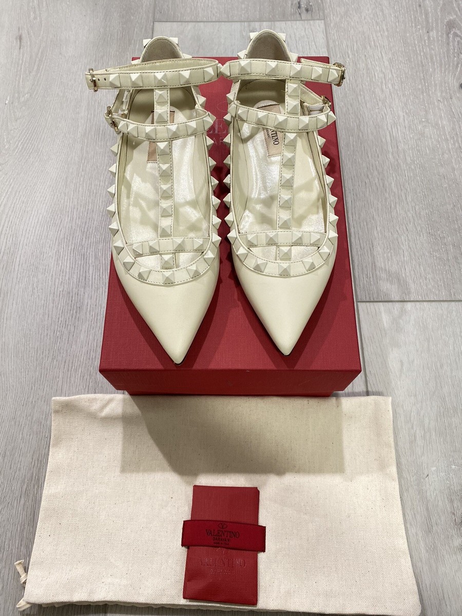 【VALENTINO】ROCKSTUDS FLAT SHOES Valentino Garavani Patent Rockstud Ballet Flats | Saks Fifth