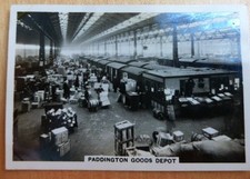 Senior Service British Railways cigarette card 9. Paddington Goods Depot. Trains