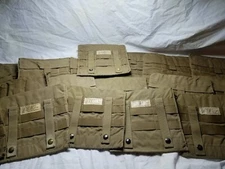 Side Plate Carrier Lot of 3 - USED - USMC MOLLE Coyote Tan - Utility Admin Pouch