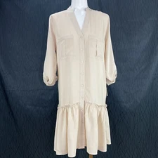 J for Justify Country Women Dress Beige Size Small NEW 