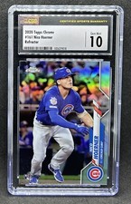 Nico Hoerner 2020 Topps Chrome REFRACTOR RC CSG 10 GEM MINT Black Label Cubs