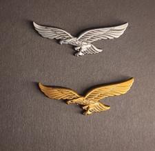 2er SET: PIN/Anstecker: ADLER / EAGLE (Tier, Animal) silbergrau und antikgold