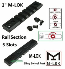 US Anodized Black Aluminum 3 Inch 5 Slots Rail Section Screws Nuts Included
