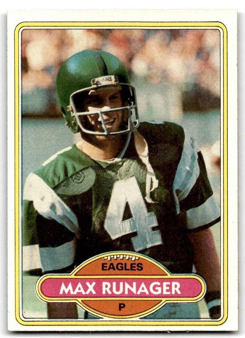 1980 Topps Max Runager Rookie Philadelphia Eagles #227