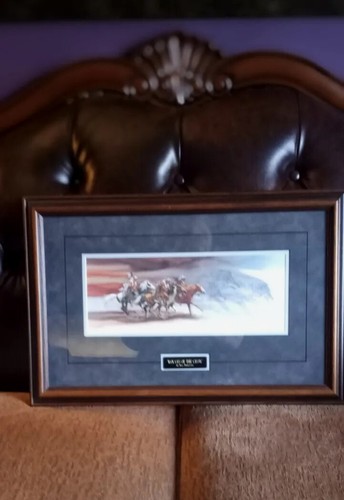 *Bev Doolittle "WOLVES OF THE CROW"-Indian-Native American-Horses-Art*FRAMED** - Picture 7 of 17