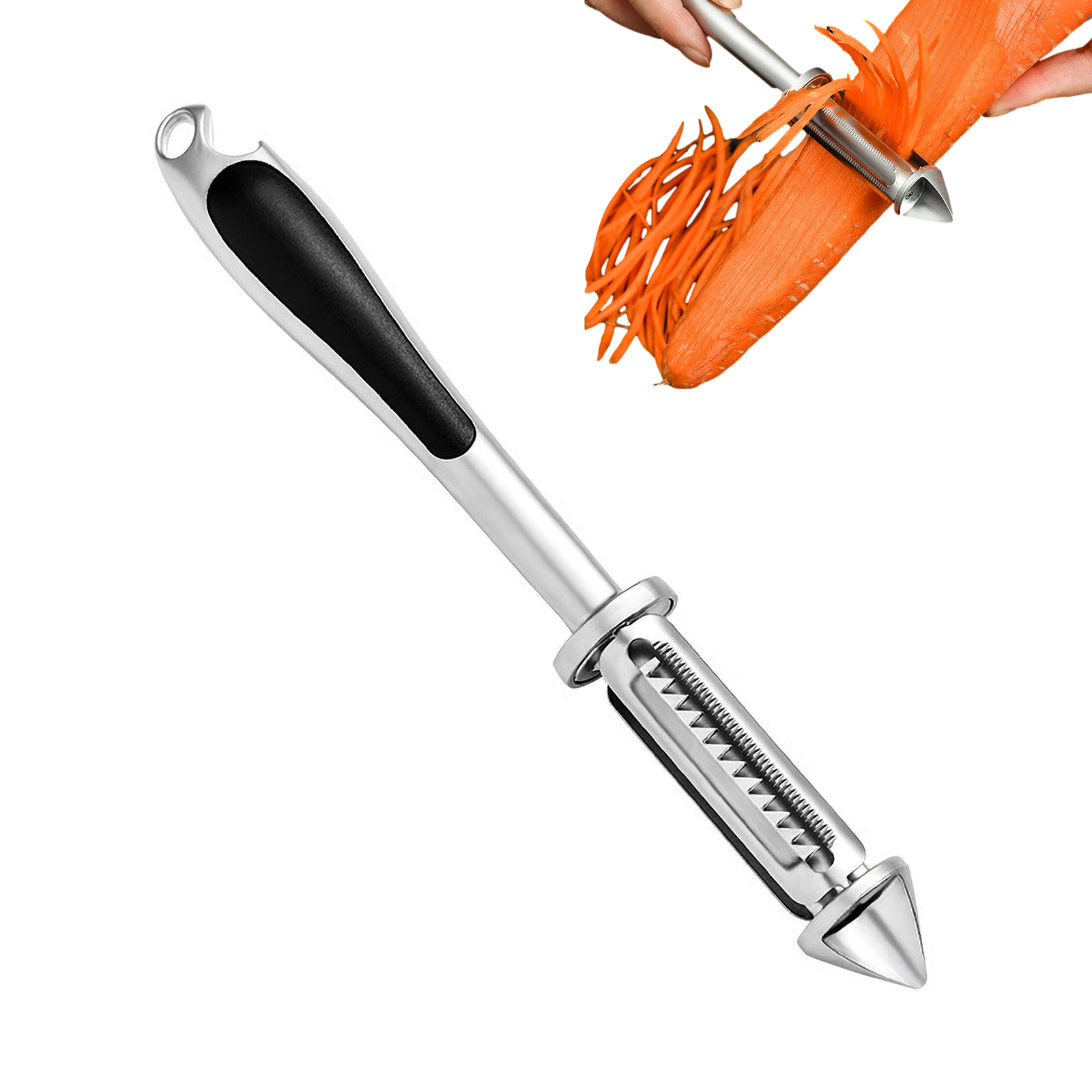 スチール野菜ピーラーステンレス鋼5-in-1ポテトピーラー野菜フルーツツール