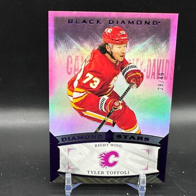 Tyler Toffoli Diamond Stars Purple /49 2023-24 UD Black Diamond #BDS-TF Flames