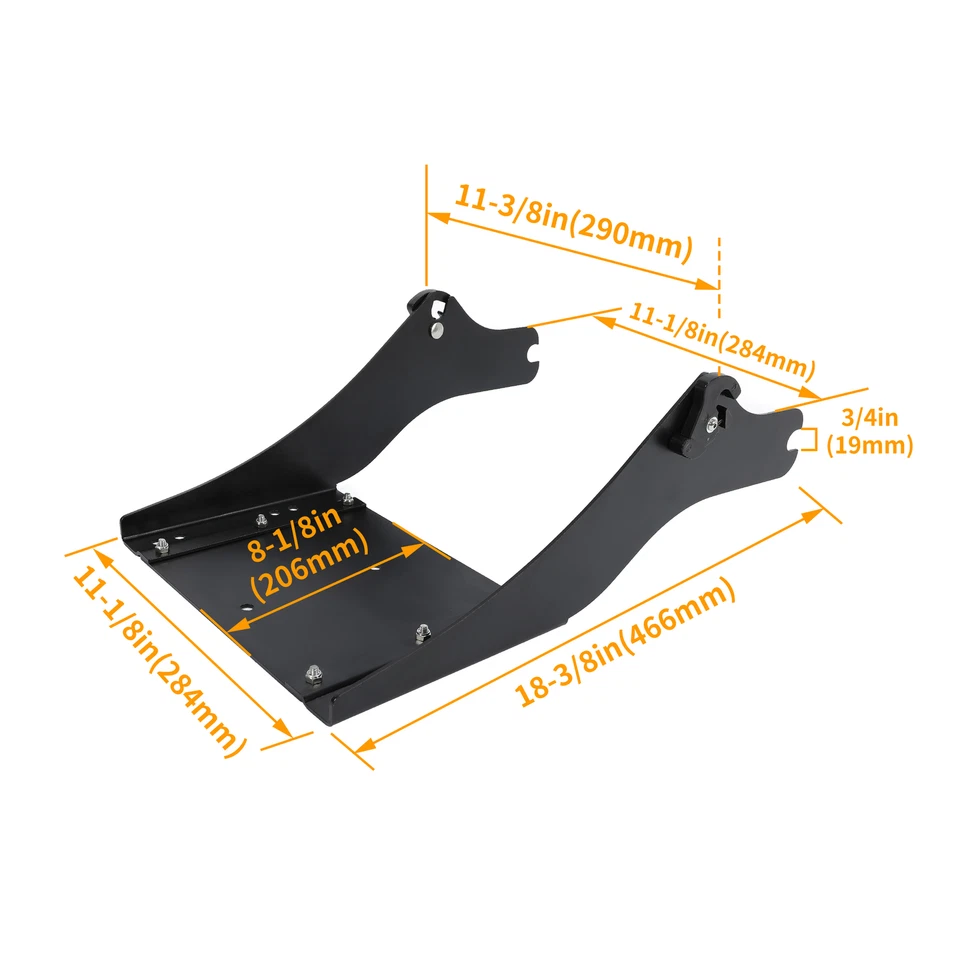 Soporte de montaje en maletero portaequipajes para Harley Touring Street Road Glide 97-08 Foto 3 de 4