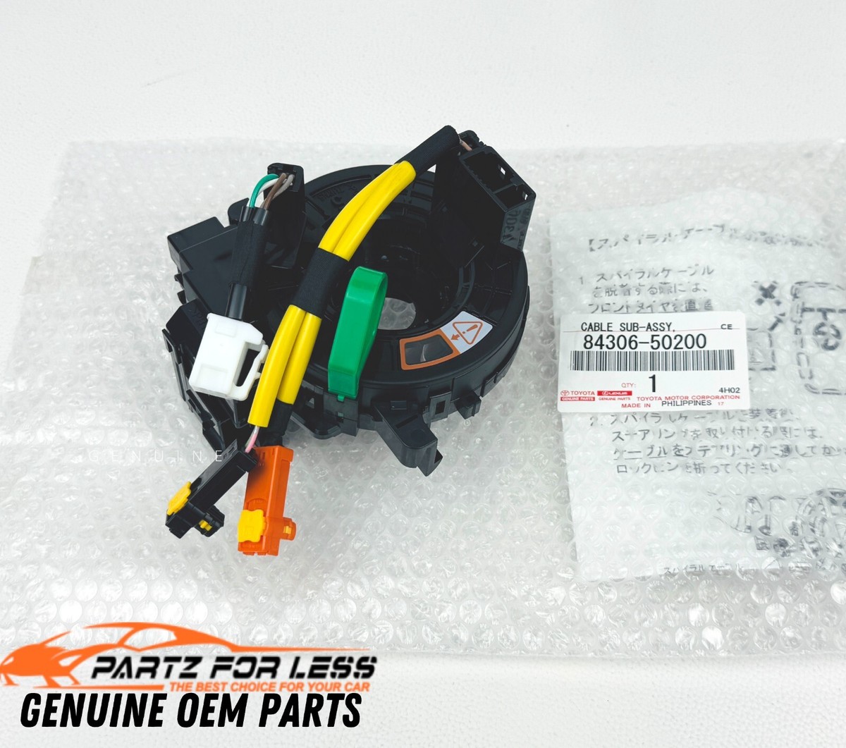 84306-50200 TOYOTA GENUINE CABLE SUB-ASSY, SPIRAL 8430650200 NEW