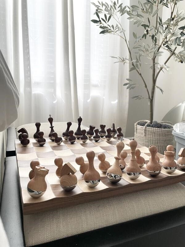 Umbra Wobble Chess Set Walnut 377601-656 - The Home Depot