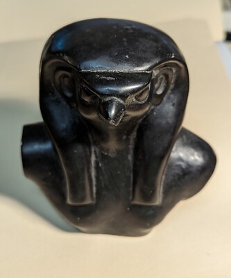 EGYPTIAN Horus God of Protection, black STONE heavy 2 lbs. I bought in Egypt.