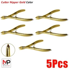 Gold-Plated Cuticle Nipper – Professional Nail Care Tool for Manicure & Pedicure