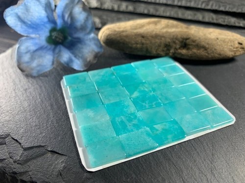 Natural Amazonite Flat Cabochon Coin Rectangle Square Gemstones Loose Stones - Picture 8 of 13