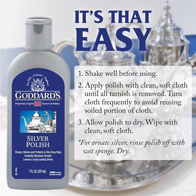 Goddard's Silver Polish, Pack Of 2, All-in-One Tarnish Remover And