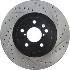 Disc Brake Rotor-Sport Drilled/Slotted Disc Front Left Stoptech 127.47018L
