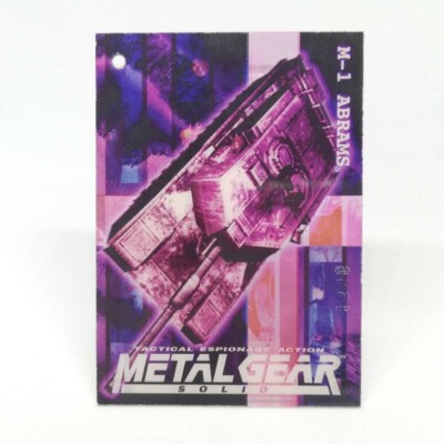 099 M1 ABRAMS Metal Gear Solid Trading card Plastic Back serial KONAM Japan TCG