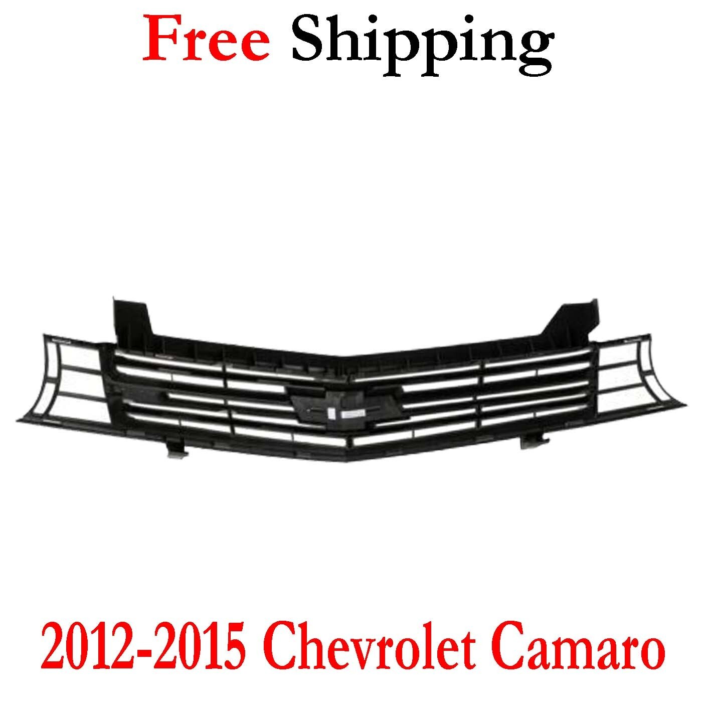 For 2012-2015 Chevrolet Camaro Grille Front Upper Black Plastic GM1200683