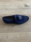Amali Tiago -men's faux velvet slip on loafer navy blue with jewel bit size  9.5 — photo 5