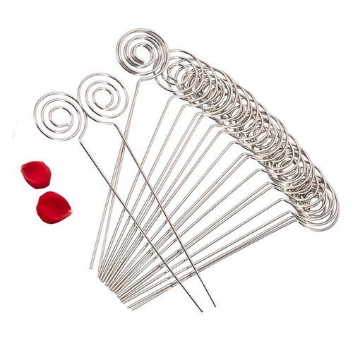 (Size : 1) 50Pcs Metal Wires Business Card Holder Memo Photo Picture Paper - Picture 2 of 22