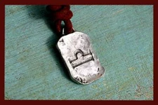 Libra Zodiac Sign Mens Leather Necklace Astrology Gift