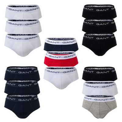 GANT Herren Slips, 3er Pack - Brief 3-Pack, Slim Fit, Logo, Stretch Cotton, u...