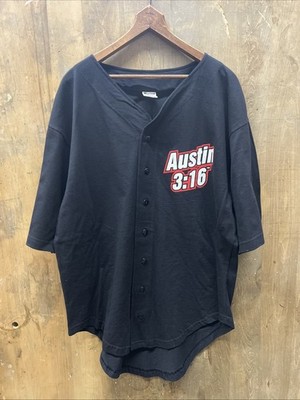 WF Stone Cold Steve Austin Jersey Vintage 3:16 Large Deadstock Tshirt Baseball