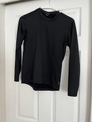 Quechua Black Gym High Neck Long Sleeve Shirt Women's Size Small Preowned