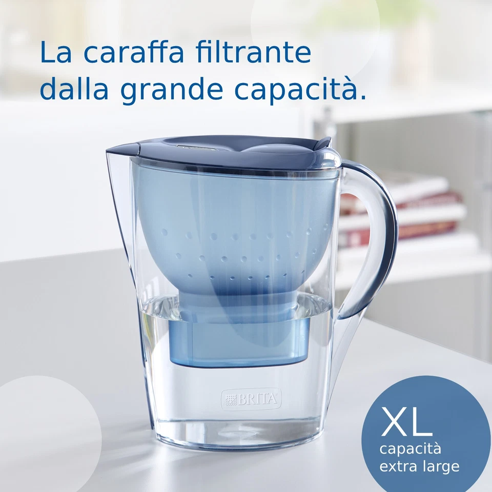 Brita Caraffa Filtrante Acqua Marella XL Blu (3,5L) + Filtro Maxtra Pro All-in-1 - Immagine 2 di 4