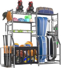 Heavy Duty Garage Sports Equipment Organizer Golf Bag Rack
